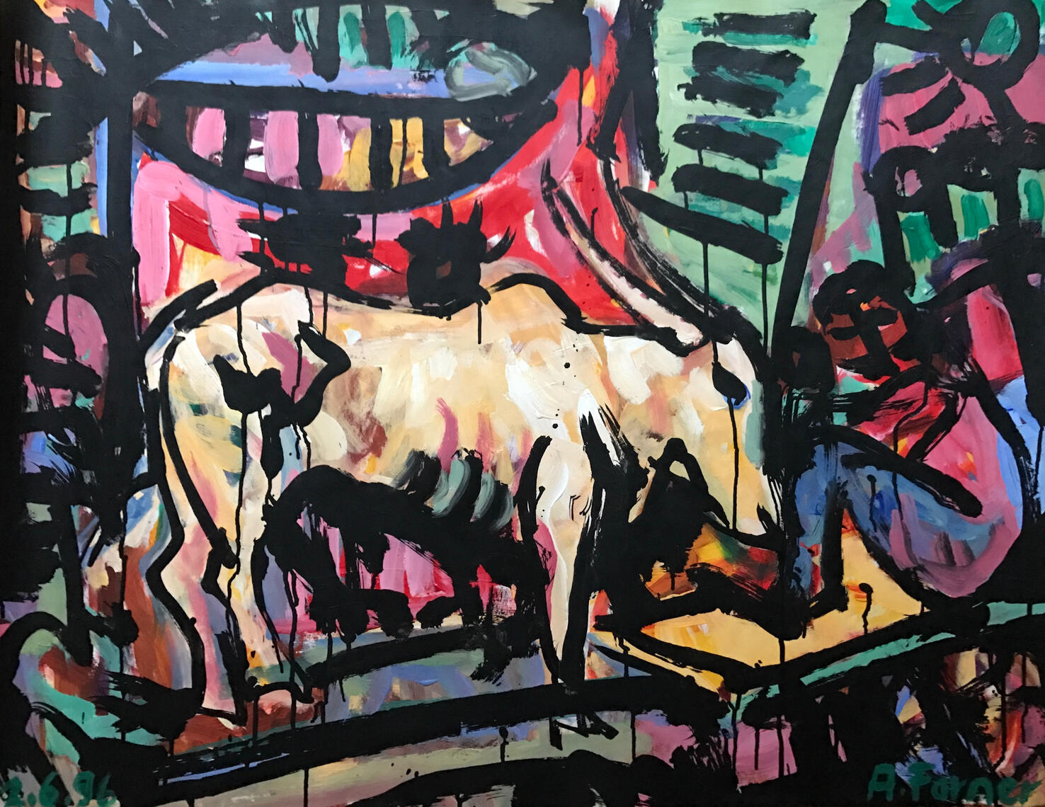 Indische Kuh 100x120 cm